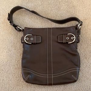Coach brown leather bag